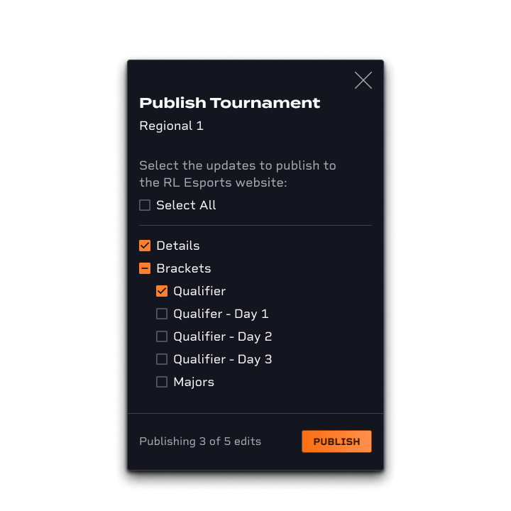 Publish Tournament - Multiple